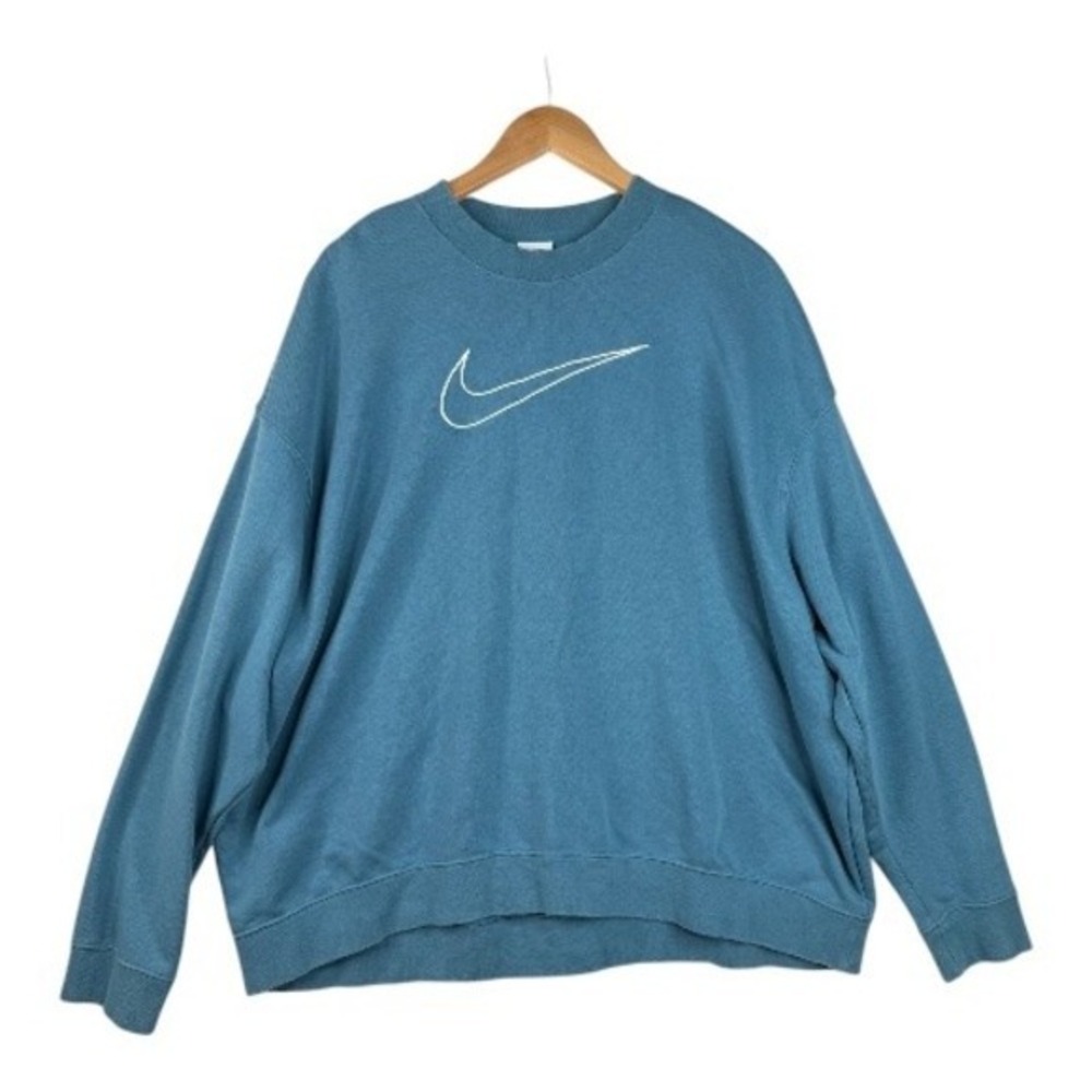 Nike Center Swoosh Pullover Crewneck Sweater size XL‎ Blue